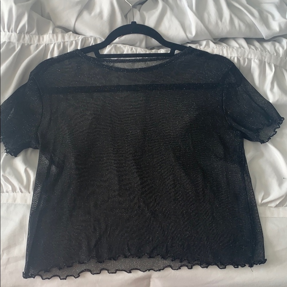 Black Mesh Top